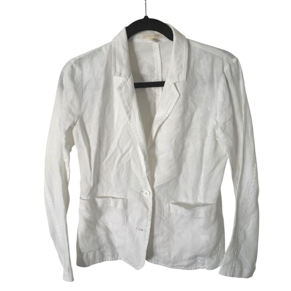 Eileen Fisher Organic Linen Blazer - Picture 3 of 6